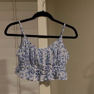cropped floral tank